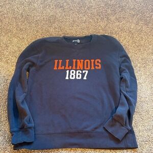 Illinois Crew Neck Sweatshirt Size Men's Large